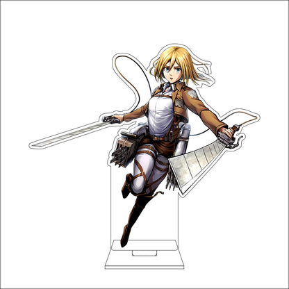 16CM Anime Attack on Titan Cosplay Acrylic Figure Stand Plate Jean Kirstein Hange Zoe Rivaille Ackerman Ornaments Gifts