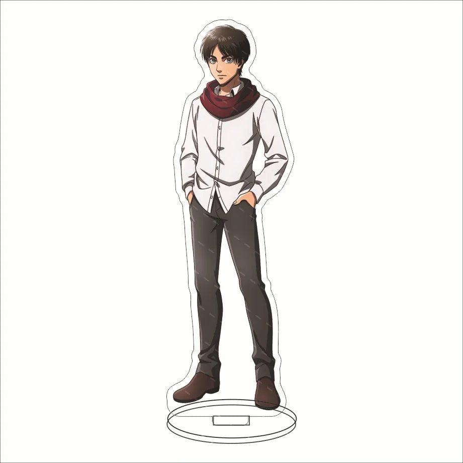 16CM Anime Acrylic Stand‌ Attack on Titan Eren Jaeger Mikasa Ackerman Armin Arlert Connie Springer Cos Figure Ornaments Gifts