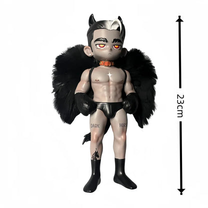 Toos Deer Head Boy Figure Muscle Guy Handsome Boy with Tattoo Warrior Doll Running Park Collection Ornament Accompany Gift