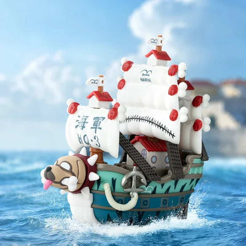 POPMART ONE PIECE THE GRAND LINE SERIES VEHICLES Blind Box Guess Bag Toys Doll Cute Anime Figure Desktop Ornaments Collection