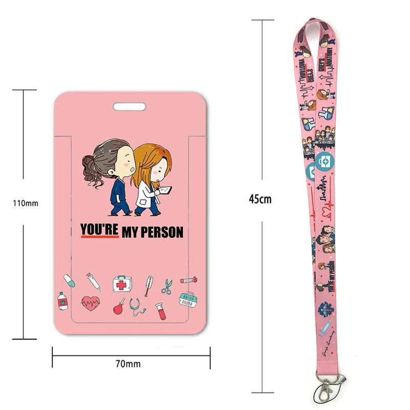 100 Styles Anatomy Credential Holder Keychains Neck Lanyard Pass Card Anime Credit Card Holder Keychain Straps Wholesale