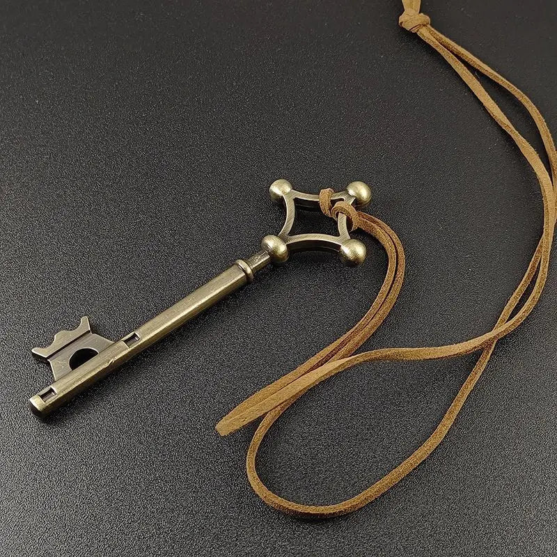 Attack on Titan 1:1 Same Key Necklace Punk Retro Pendant Cartoon Fashion Accessory Cosplay Prop Anime Children's Birthday Gift