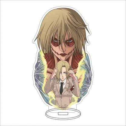 16CM Anime Acrylic Stand‌ Attack on Titan Eren Jaeger Mikasa Ackerman Armin Arlert Connie Springer Cos Figure Ornaments Gifts