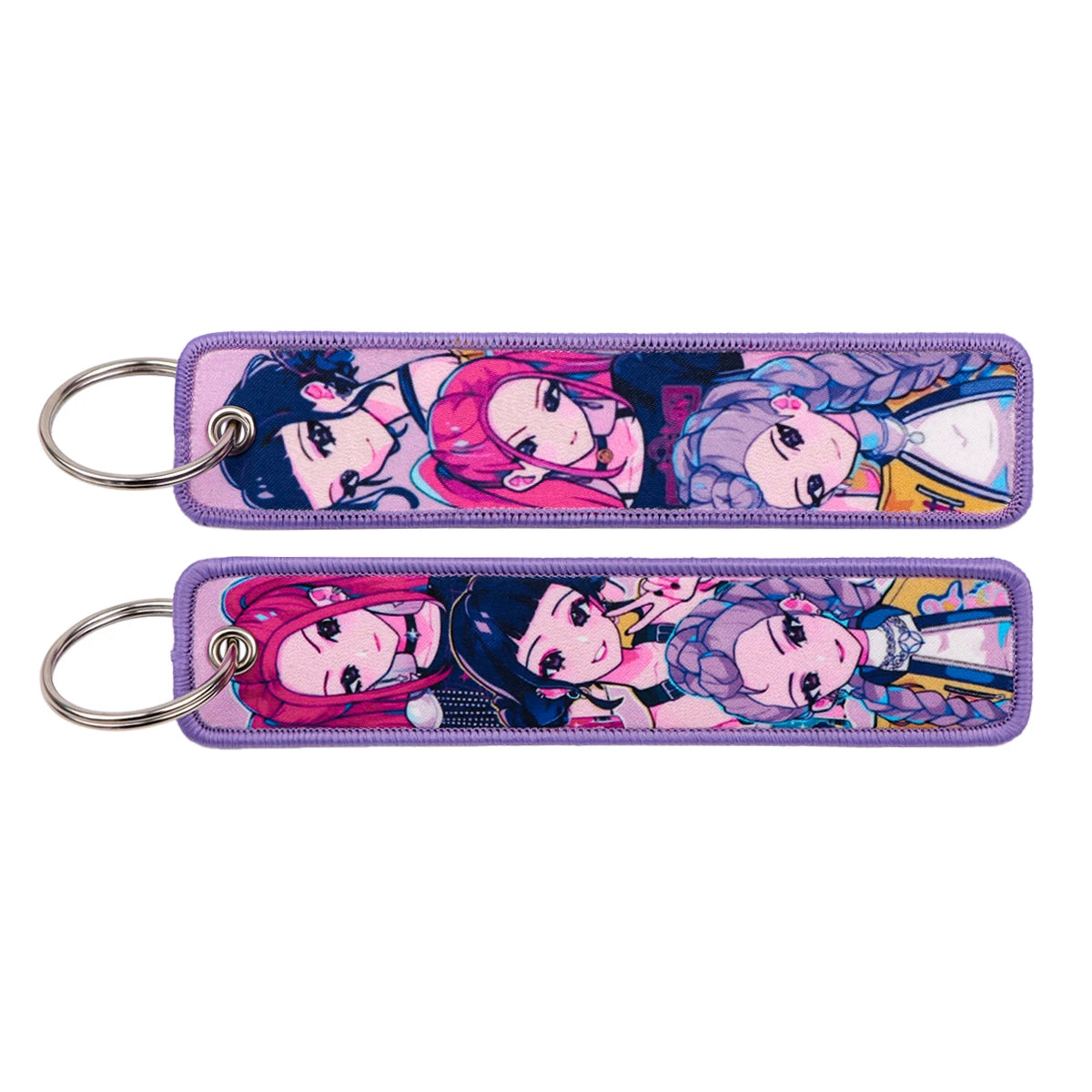 Anime Character Embroidery Keychain