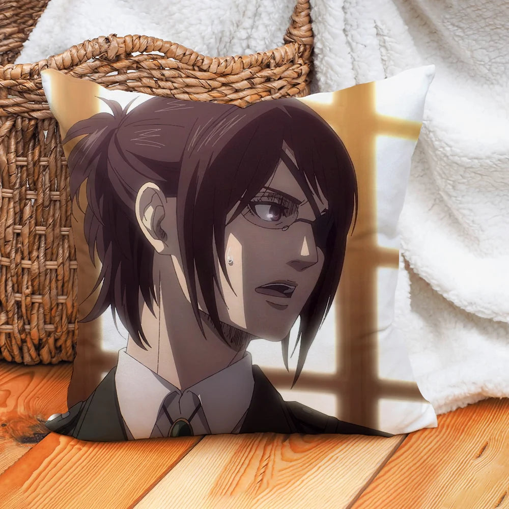 Attack on Titan Hange Zoe Pillow Case Home Decoration Cushion Cover Suitable For Office Sofa Bedroom Car