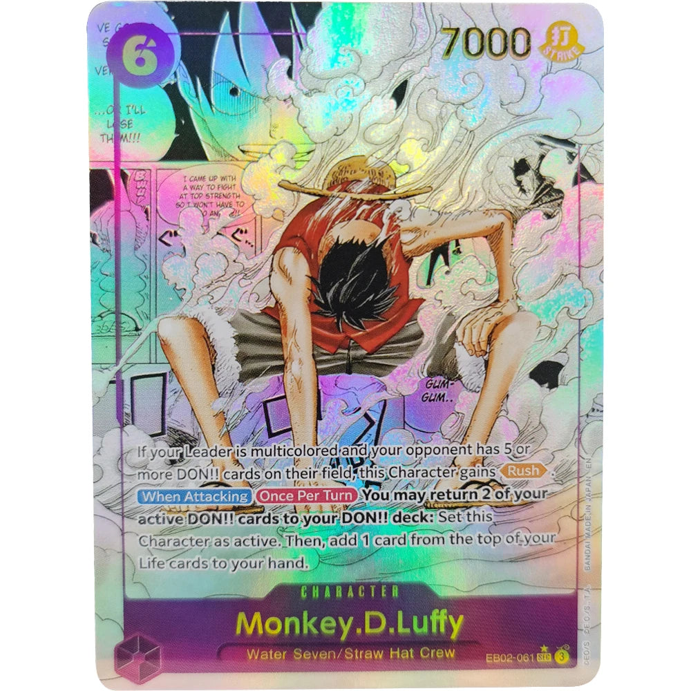 ONE PIECE Collection Cards GAME Monkey.D.Luffy Portgas.D.Ace Sabo  EN DIY High Quality Self Made Game Anime Cards Gift Toy