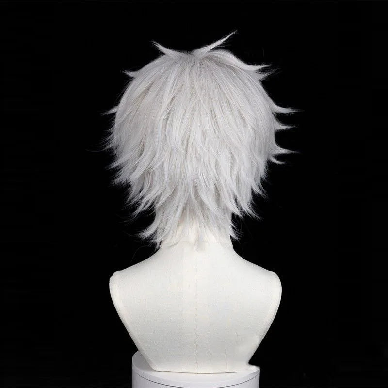 Anime Link Click Lucas Cosplay Costume White Short Wig