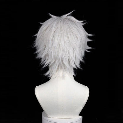 Anime Link Click Lucas Cosplay Costume White Short Wig