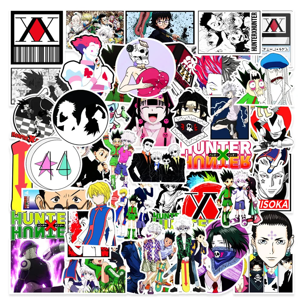 50/100pcs Cartoon Mix Anime Stickers Attack On Titan Jujutsu Kaisen Decals Skateboard Laptop Car Motorcycle Waterproof Sticker