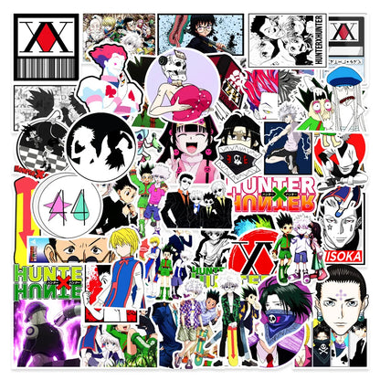 50/100pcs Cartoon Mix Anime Stickers Attack On Titan Jujutsu Kaisen Decals Skateboard Laptop Car Motorcycle Waterproof Sticker