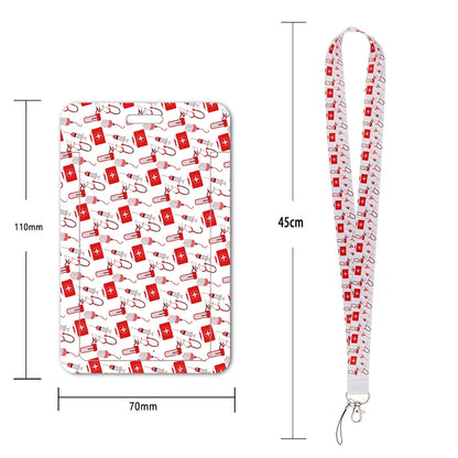 100 Styles Anatomy Credential Holder Keychains Neck Lanyard Pass Card Anime Credit Card Holder Keychain Straps Wholesale