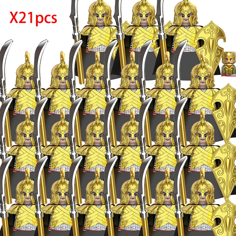 Lord Rings Elves Orcs Army Dwarf Rohan Mini Action Toy Figures Building Blocks Assembly Toys for Kids Birthday Gift