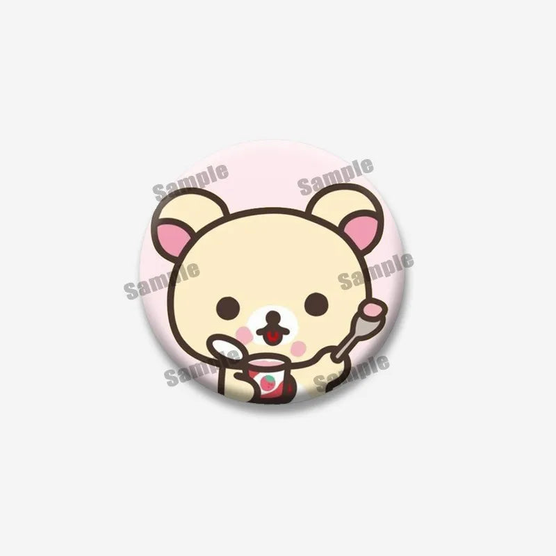 Rilakkuma Bear Badge Pin