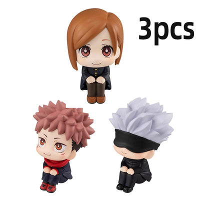 10cm Jujutsu Kaisen Anime FigureYuji Itadori Gojo Satori Fushiguro Megumi Kugisaki Kawaii Toy PVC Model Action Figure Kid Gifts