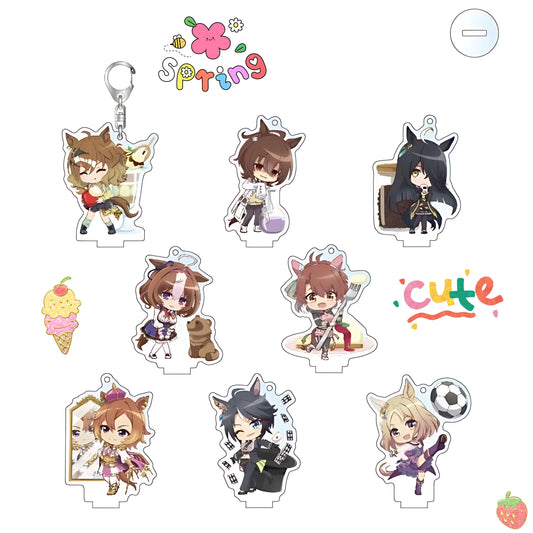 Cute Anime Pretty Derby Acrylic Keychain Desktop Ornament