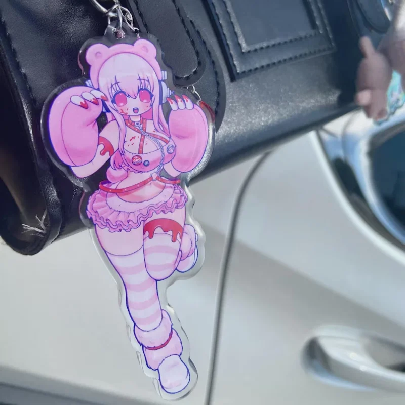 Super Sonico Gloomy Bear Acrylic Keychain