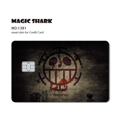 Hot Sale Maigc Shark Anime One-Pieces Chopper Luffy Nami Waterproof Front Side Sticker Film Skin for Credit Debit Card