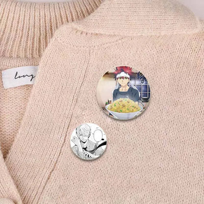 Food Wars Soma Tinplate Pins