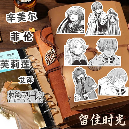 10/30/70pcs Black White Anime Frieren Beyond Journey End Stickers