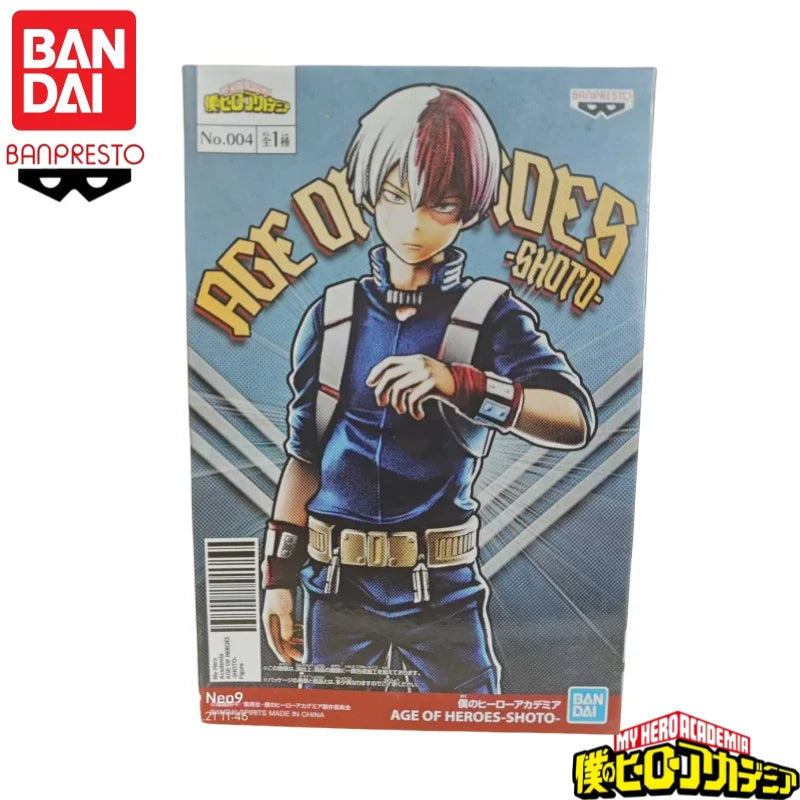 In Stock Original Bandai Banpresto My Hero Academia Todoroki Shoto Anime Characters Model Toy Birthday Present Garage