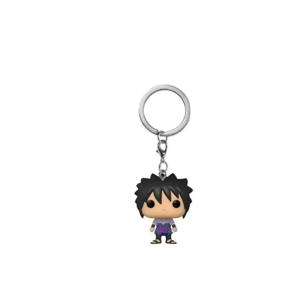 Keychain  Shippuden Uzumaki Kakashi Sasuke Kurama Kawaki Glow Vinyl Figure Key Ring Anime Bag Pendant Gift Toys
