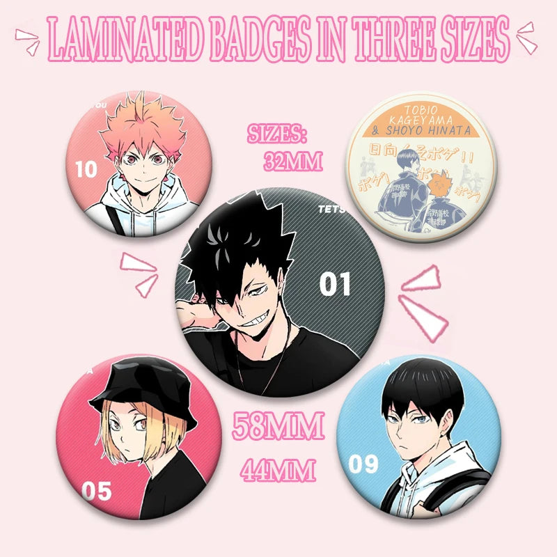 Haikyuu!! Anime Brooch Badge