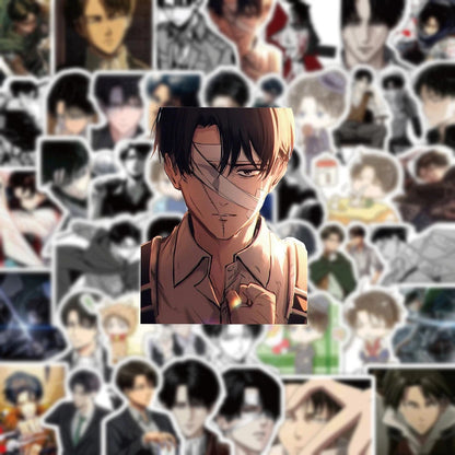 10/30/63pcs Cool Levi Anime Stickers Attack on Titan Cartoon Sticker Aesthetics Scrapbooking Laptop Luggage Characters Decals