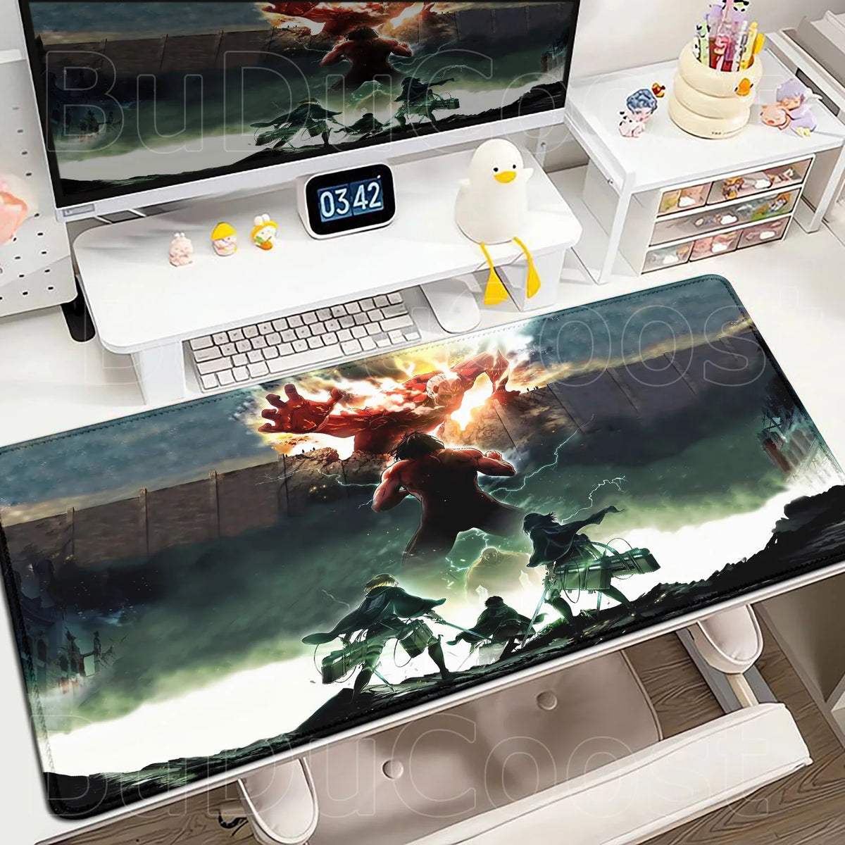 New Mousepad Anime Attack on Titan Mouse Pad Gaming Accessories PC Keyboard Large Rubber Non-slip Desk Mat Computer Table Carpet