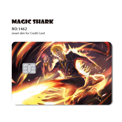 Hot Sale Maigc Shark Anime One-Pieces Chopper Luffy Nami Waterproof Front Side Sticker Film Skin for Credit Debit Card