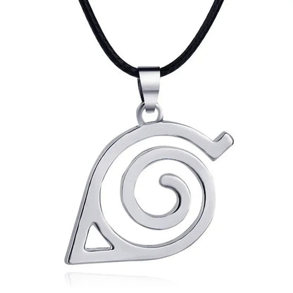 Hot Anime Konoha Necklace Akatsuki Red Cloud Pendant Uzumaki Anime Accessories Keychain Cosplay Akatsuki Itachi Cartoon Jewelry