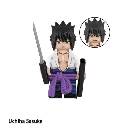 Naruto Sasuke Itachi Kakashi Jiraiya Tsunade Obito Indora Uchiha Anime Mini Man Blocks Figure WM6155 WM6154 WM6153 Collectible
