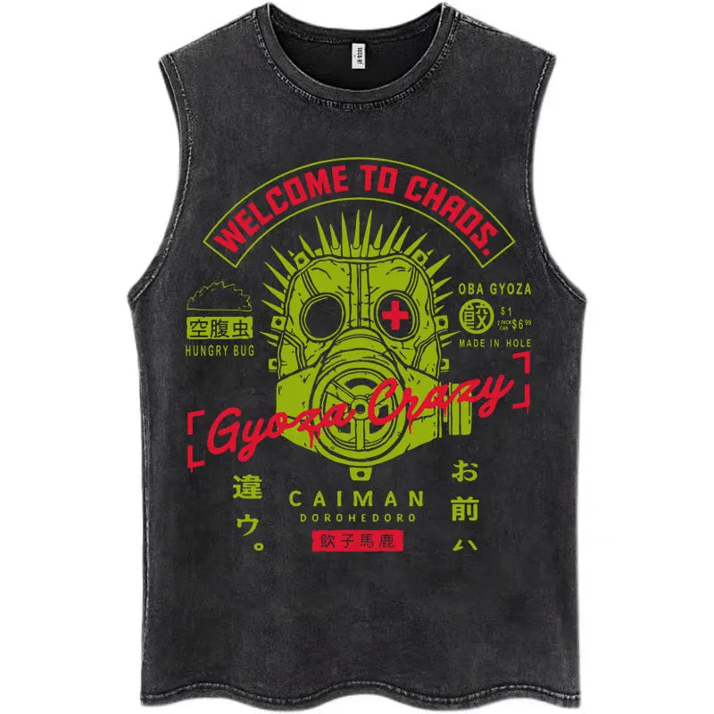 Dorohedoro Pattern Washed Tank Top