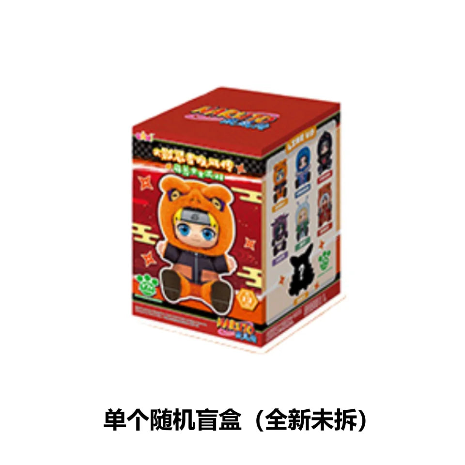 New TOPTOY Eaki Naruto V3 Kitten Land Series Blind Box Pajamars Plush Vinyl Doll Action Figures Neji Hyuga Gaara Surprise Toys