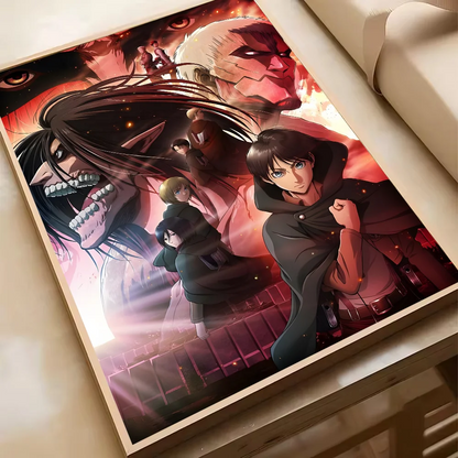 Attack On Titan Levil Ackerman Anime Poster HD Art Sticky Wall Waterproof Home Living Room Bedroom Bar Aesthetic Decoration