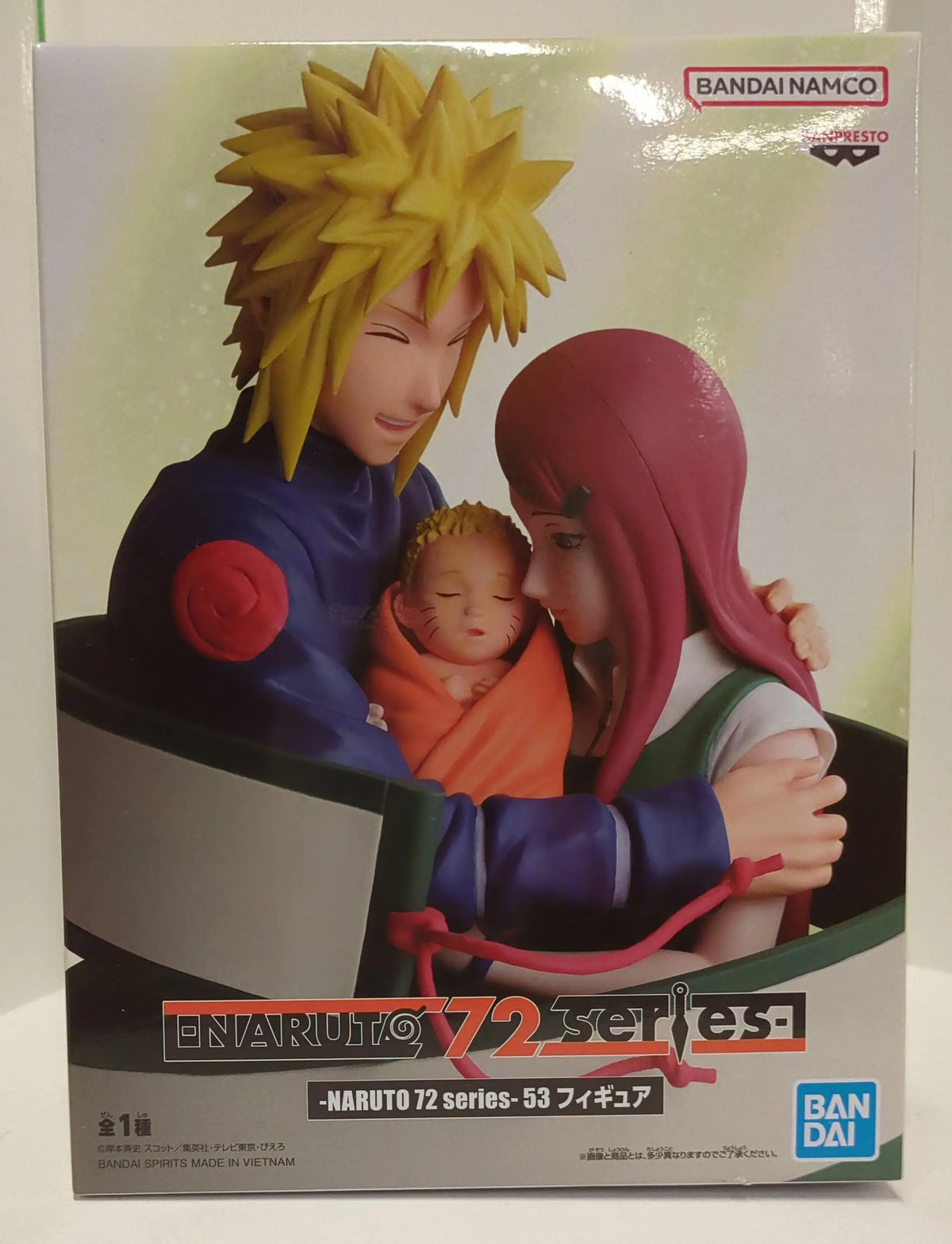 Bandai Banpresto Naruto Shippuden Naruto 72 Series-Namikaze Minato Uzumaki Kushina Naruto Uzumaki Anime Action Figures Model Toy