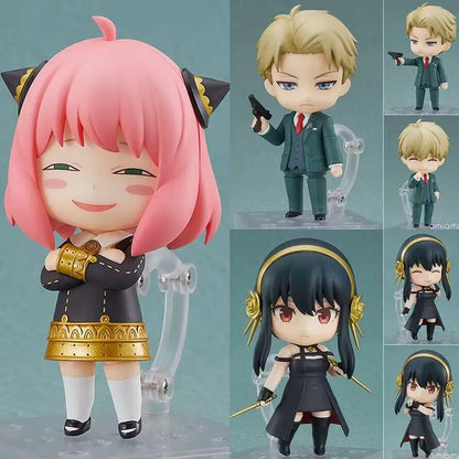 Spy X Family Anya Yor Loid Interchangeable Face Anime Action Figure Model Statue Pvc Collection Desktop Ornaments Pc Case Gift