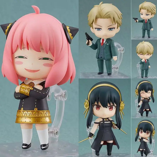 Spy X Family Anya Yor Loid Interchangeable Face Anime Action Figure Model Statue Pvc Collection Desktop Ornaments Pc Case Gift