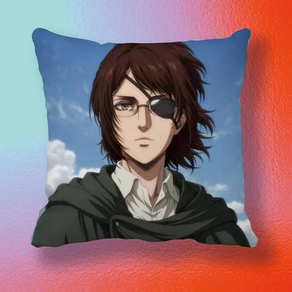 Hange Zoe Attack On Titan Anime  Double-sided printed pillow cover Solid color minimalist pillowcase, fits all bedroom styles