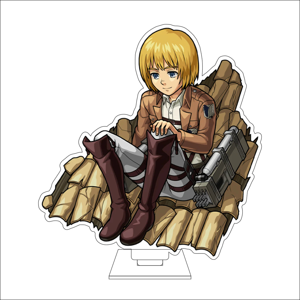 16CM Anime Attack on Titan Cosplay Acrylic Figure Stand Plate Eldo Gin Floch Forster Ornaments Gifts