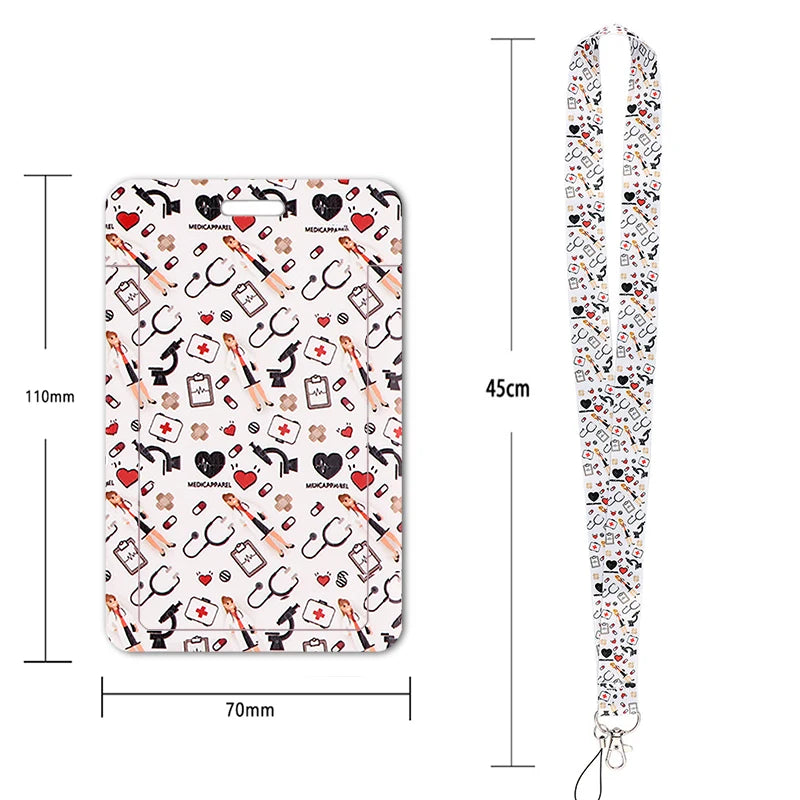 100 Styles Anatomy Credential Holder Keychains Neck Lanyard Pass Card Anime Credit Card Holder Keychain Straps Wholesale