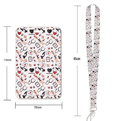 100 Styles Anatomy Credential Holder Keychains Neck Lanyard Pass Card Anime Credit Card Holder Keychain Straps Wholesale