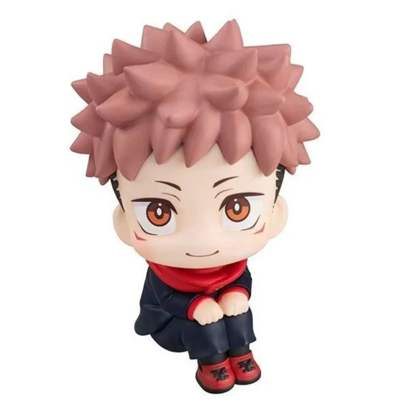 [Caliente] Jujutsu Kaisen Chibi Conjunto De Figuras Sentadas: Yuji, Gojo, Megumi, Nobara-gran Cabeza Lindo Anime Juguete Para