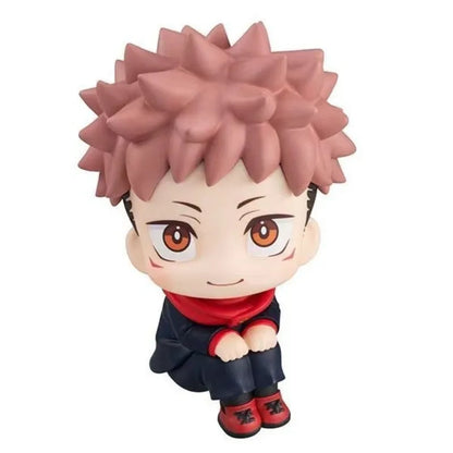 [Caliente] Jujutsu Kaisen Chibi Conjunto De Figuras Sentadas: Yuji, Gojo, Megumi, Nobara-gran Cabeza Lindo Anime Juguete Para