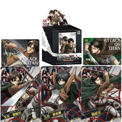 Official Genuine Attack on Titan Free Series Card Anime Merchandise Mikasa Ackerman Eren Yeager Collection Toy Cards HolidayGift