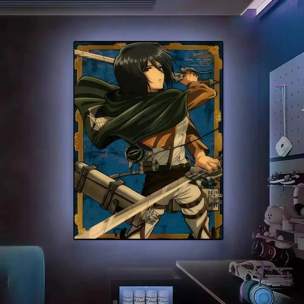 Wall Art Print Poster Japanese Art Exhibition Decorative Painting Modern Home Decor Gift Unframed Pop Anime Attack On Titan