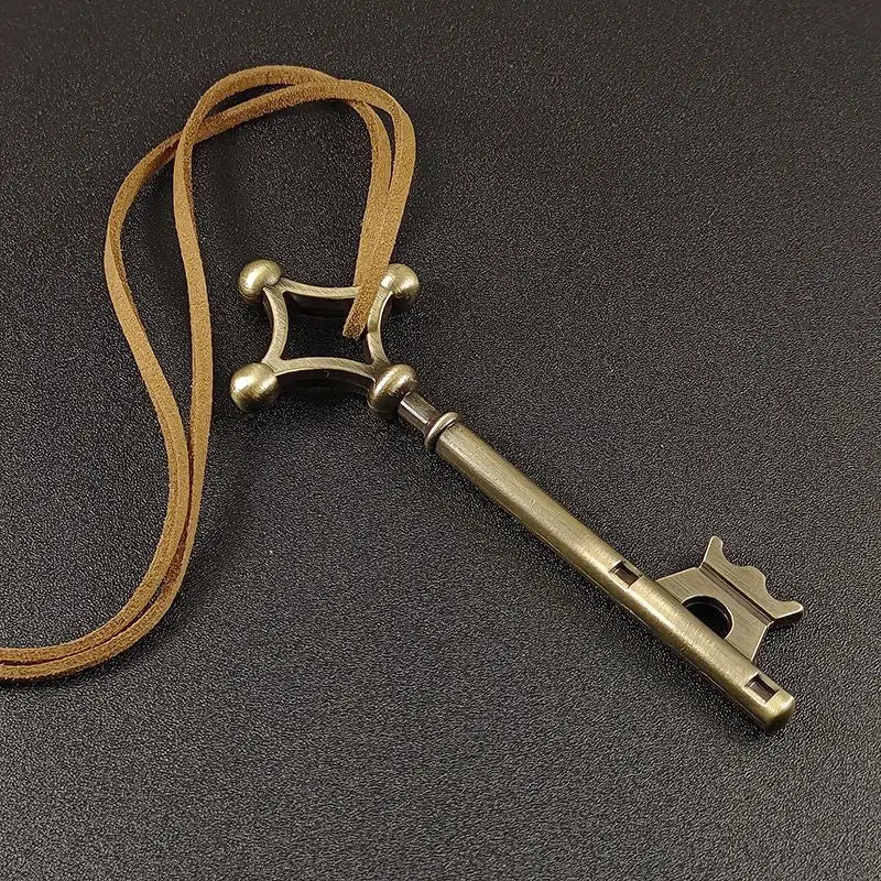 Attack on Titan 1:1 Same Key Necklace Punk Retro Pendant Cartoon Fashion Accessory Cosplay Prop Anime Children's Birthday Gift