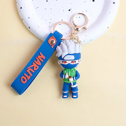 Naruto cartoon Keychain Hatake Kakashi Character Keychain cartoon Pendant Bag Car Key Decorations Gifts for Fans.