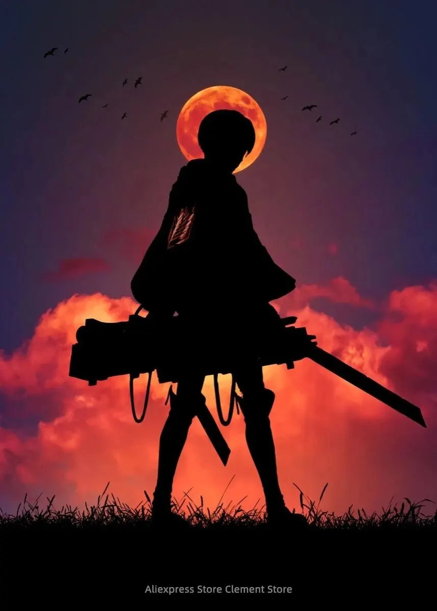Shingeki no Kyojin Eren Yeager Attack on Titan Anime Poster  Canvas Prints  Wall Decor