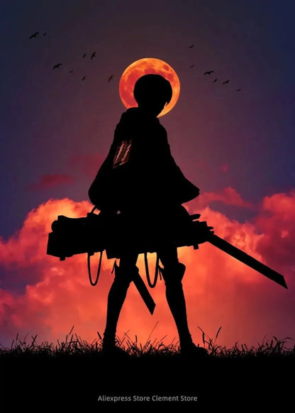 Shingeki no Kyojin Eren Yeager Attack on Titan Anime Poster  Canvas Prints  Wall Decor