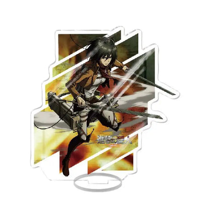 Attack On Titan Armin Arlert Eren Yeager Mikasa Anime Acrylic Figure Display Stand Model Plate Keychain Friends Girl Gift School